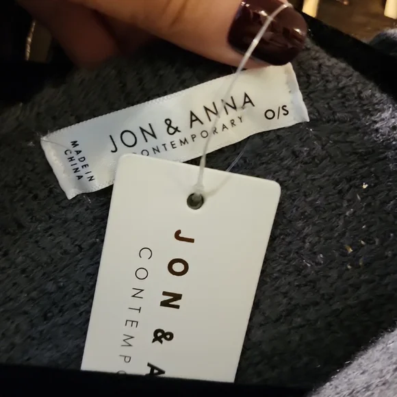 Jon and Anna gray Poncho. New with tags - Picture 5 of 9